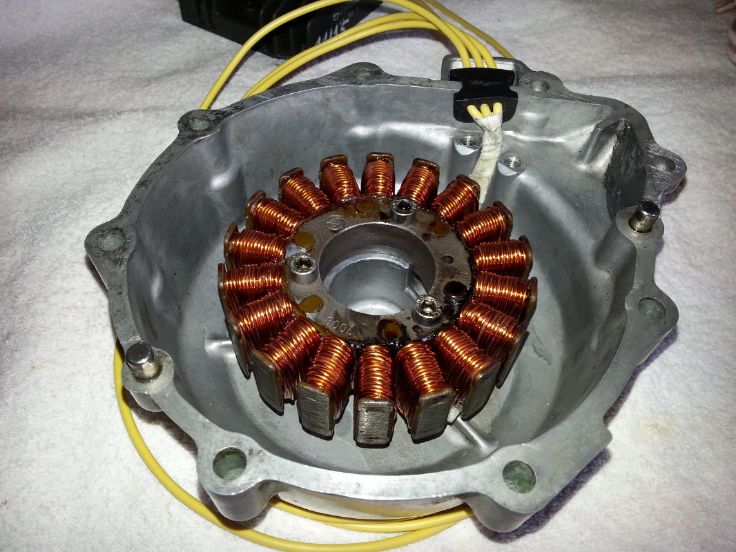 Alternator stator coil rewinding